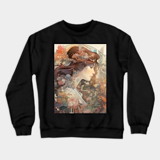 Floral Serenity: Trapped Emotions in an Intricate World Crewneck Sweatshirt